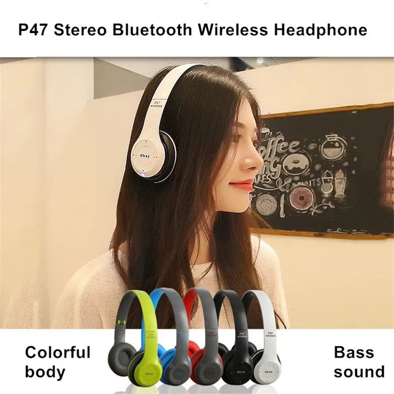 P47 Bluetooth 5.0 Foldable Wireless Headphones