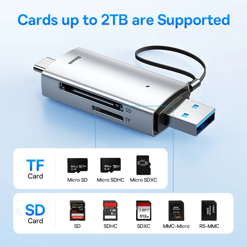 Baseus USB-C & USB 3.0 Card Reader