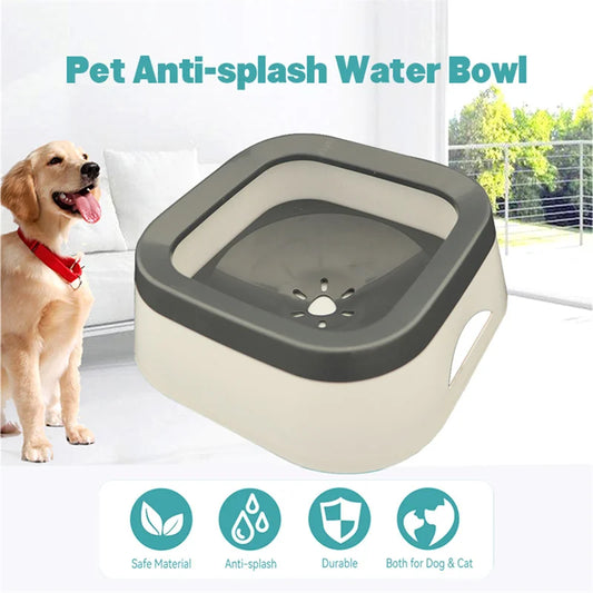 Anti-Splash Dog Water Bowl 1L – No-Spill Pet Drinking Bowl