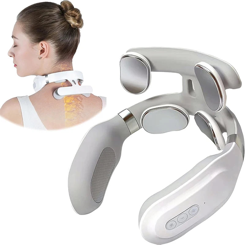 4-Head Neck Massager with Heat & Vibration