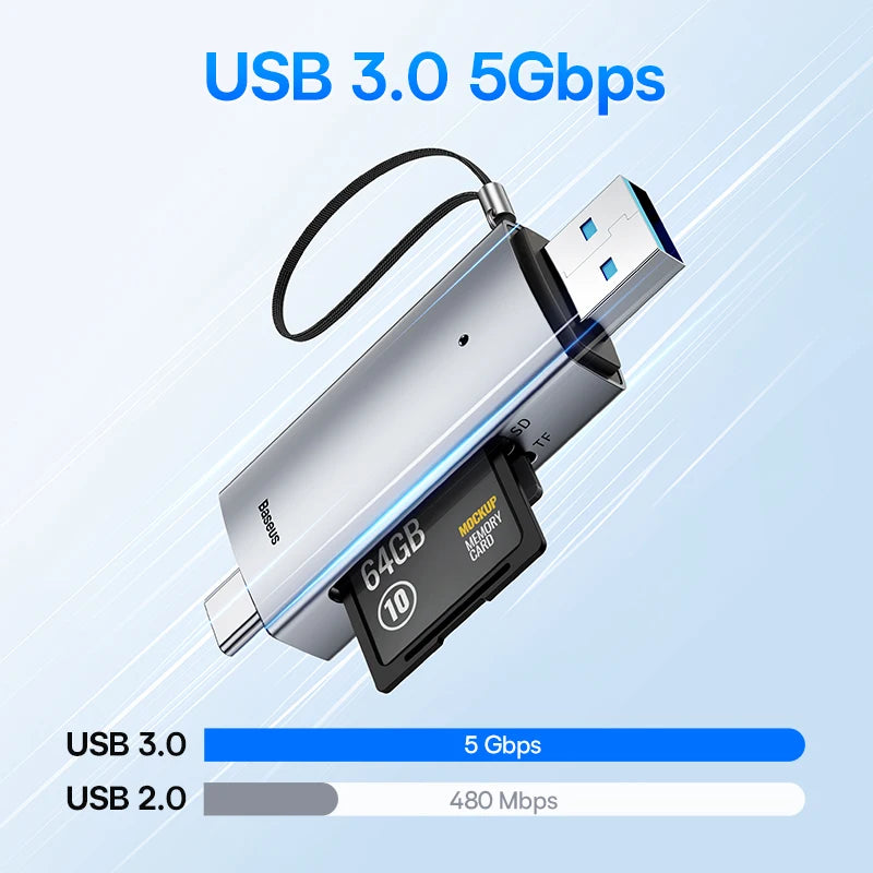 Baseus USB-C & USB 3.0 Card Reader