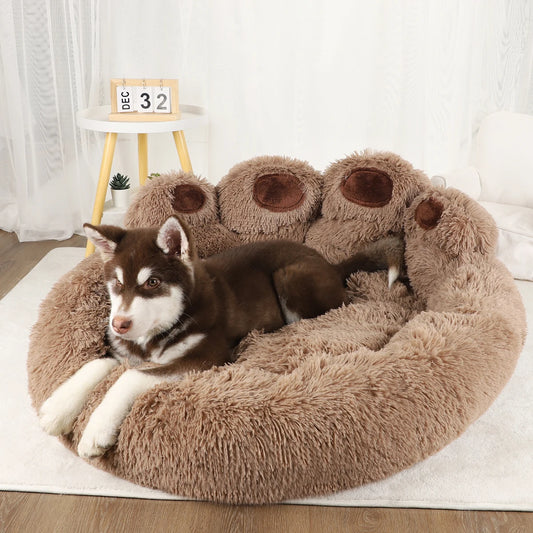 Fluffy Winter Dog Bed – Large Cozy Pet Sofa
