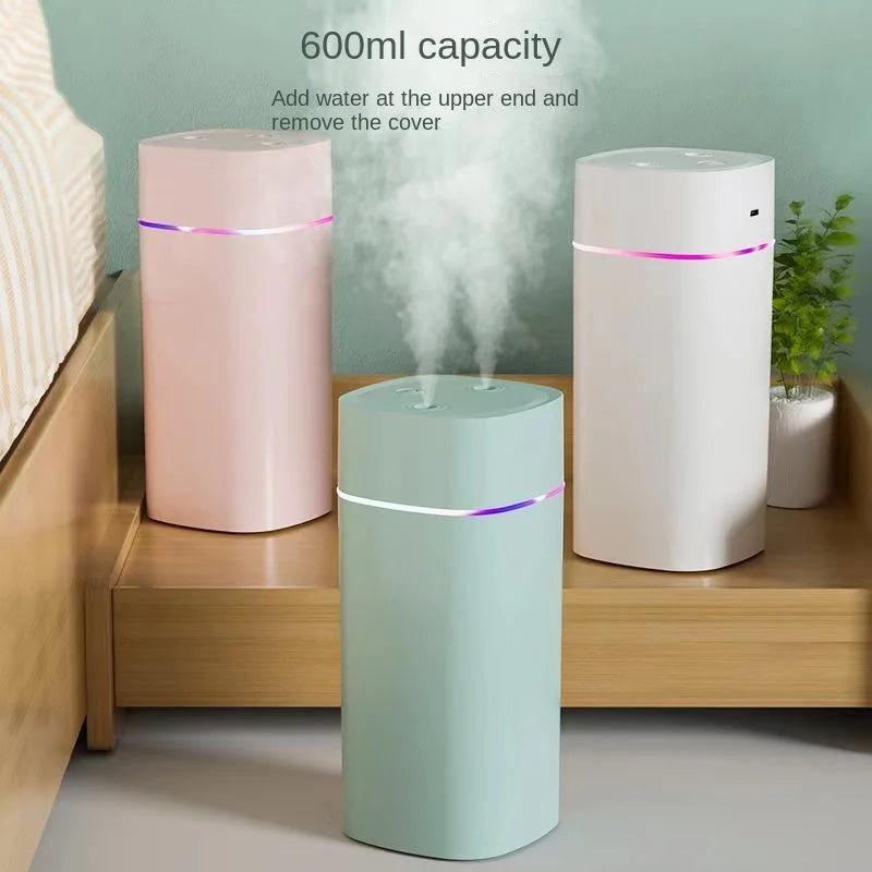 Dual-Nozzle USB Humidifier | 600ml/H