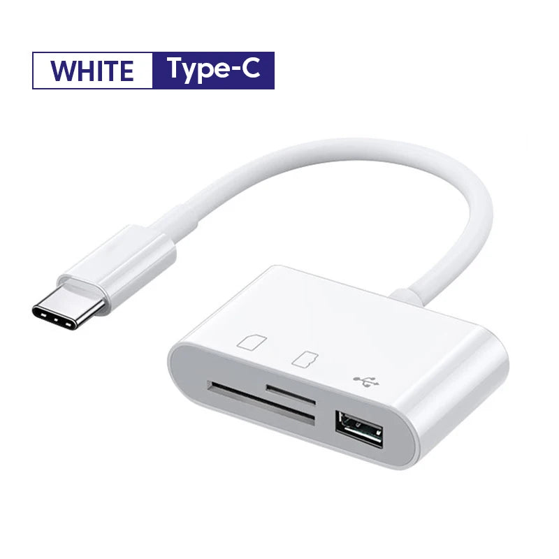 3-in-1 Type-C Card Reader & OTG Adapter