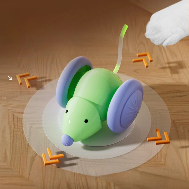 Electric Interactive Cat Mouse Car Toy