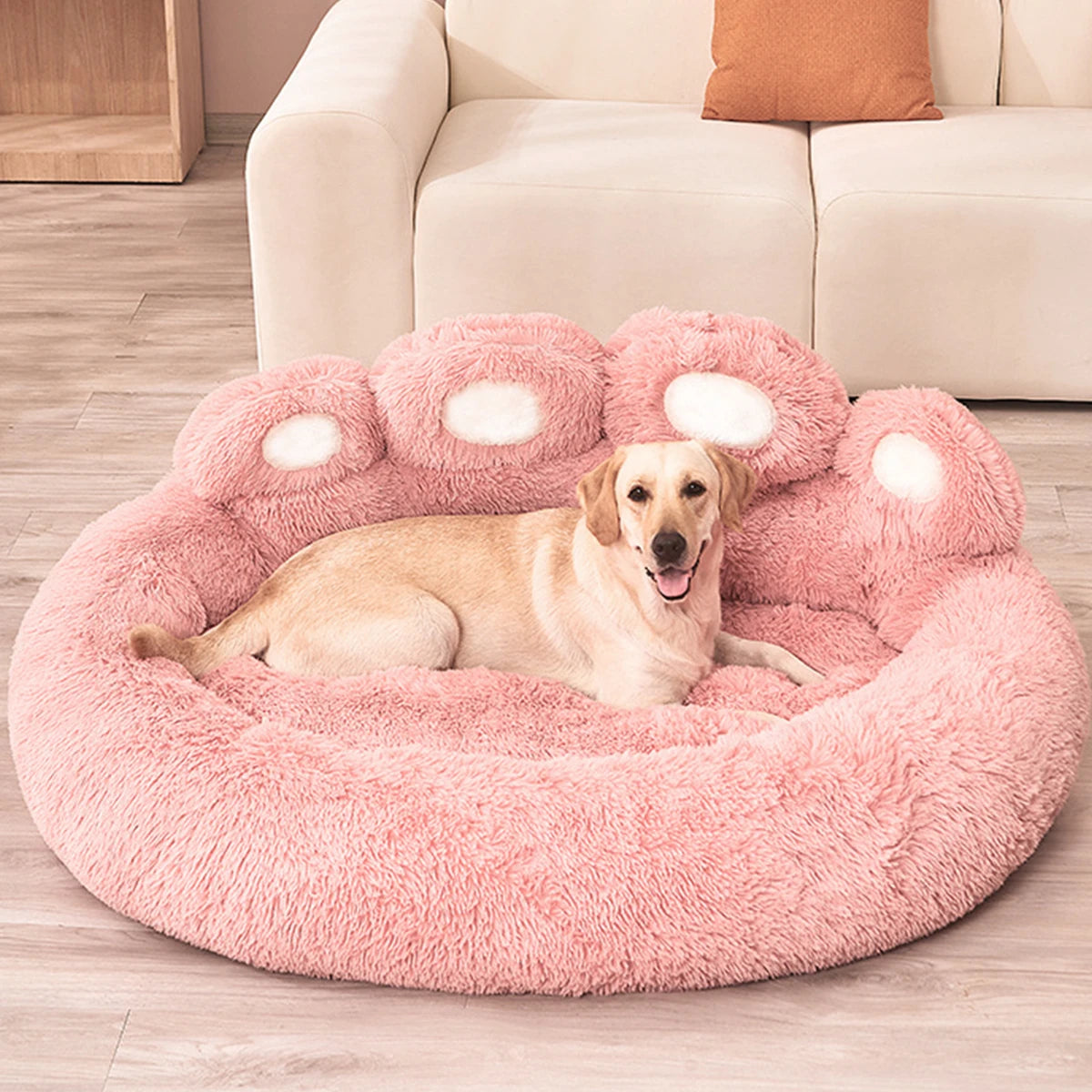 Fluffy Winter Dog Bed – Large Cozy Pet Sofa