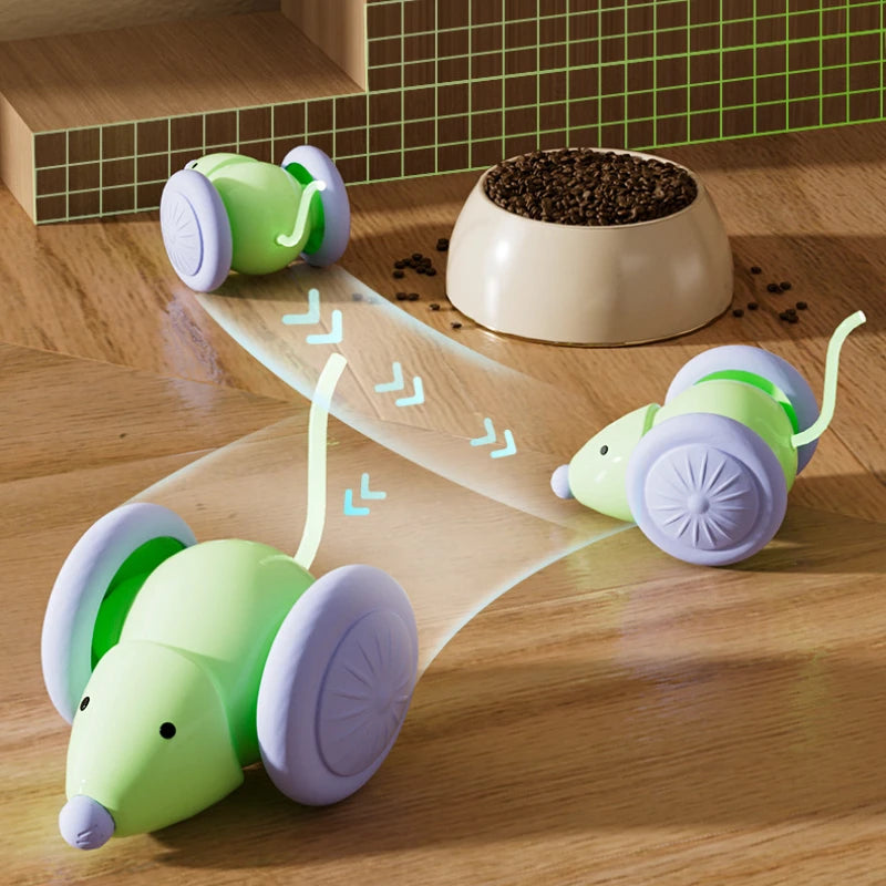 Electric Interactive Cat Mouse Car Toy