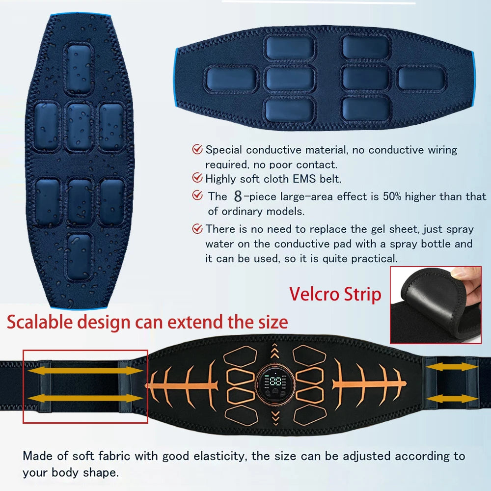 Smart Ab Toning Belt EMS Muscle Stimulator