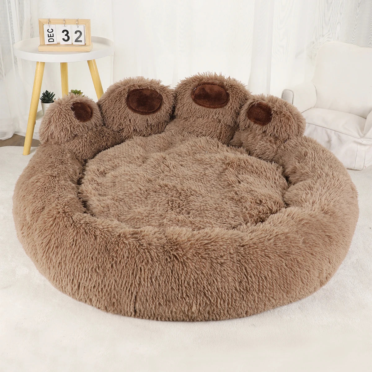 Fluffy Winter Dog Bed – Large Cozy Pet Sofa