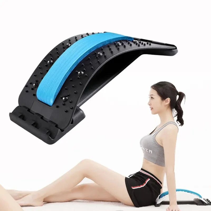 Adjustable Back Stretcher & Lumbar Spine Massager
