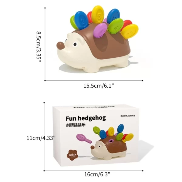 Hedgehog Color Sorting Toy Inserting Scales Novelty Building Block Toy - Image 2