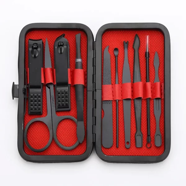 7pcs-24pcs Professional Black Nail Clippers Kit - Ultra Sharp Fingernail and Toenail Cutters for Men and Women - Sturdy Pedicure - Image 10