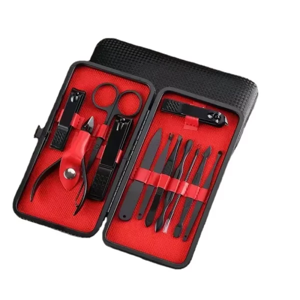 7pcs-24pcs Professional Black Nail Clippers Kit - Ultra Sharp Fingernail and Toenail Cutters for Men and Women - Sturdy Pedicure - Image 9
