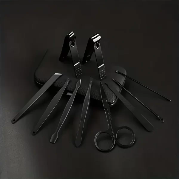 7pcs-24pcs Professional Black Nail Clippers Kit - Ultra Sharp Fingernail and Toenail Cutters for Men and Women - Sturdy Pedicure - Image 4