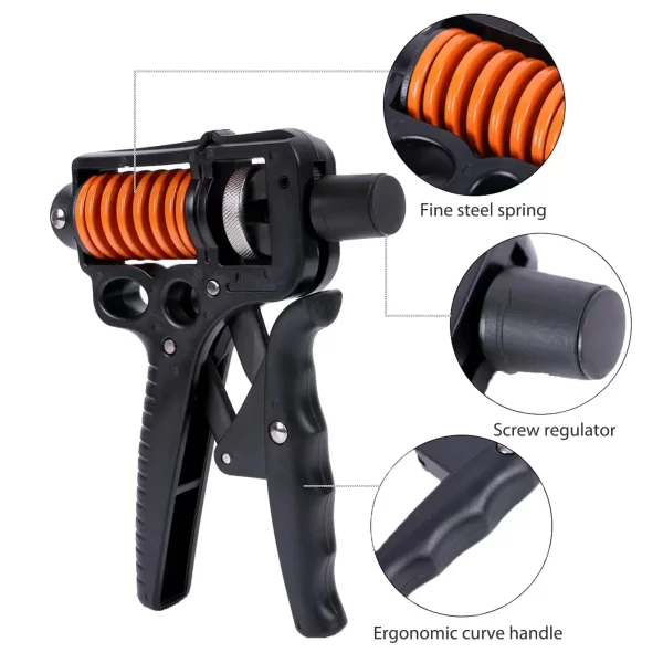 5-165kg Adjustable Heavy-duty Professional Hand Grip Strength Device, Finger Rehabilitation Training Fitness Equipment - Image 4