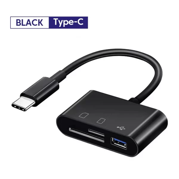3-in-1 Type C Card Reader Micro SD TF Memory Card Reader External U Disk Adapter for iPhone 15 Serie Laptop Tablet OTG Converter - Image 8