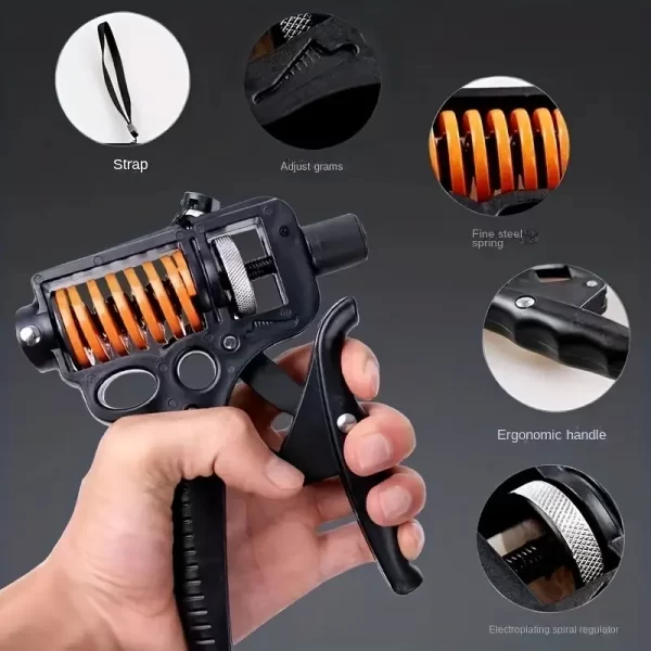 5-165kg Adjustable Heavy-duty Professional Hand Grip Strength Device, Finger Rehabilitation Training Fitness Equipment - Image 3