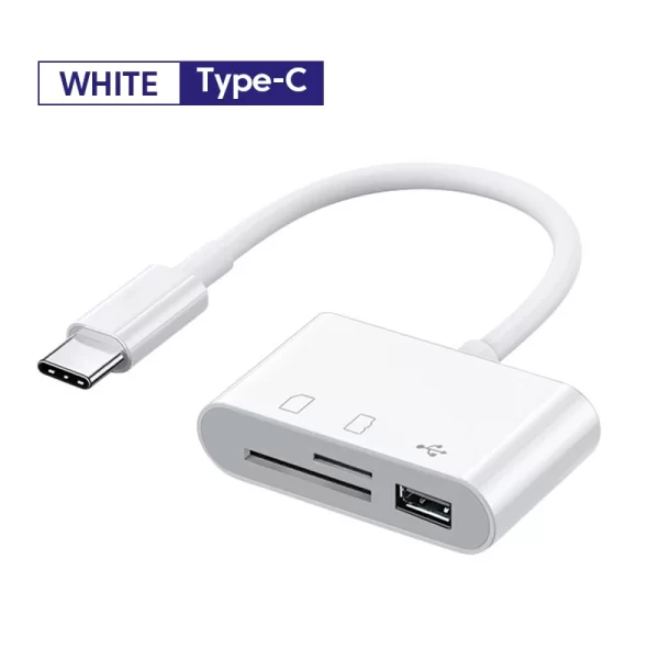 3-in-1 Type C Card Reader Micro SD TF Memory Card Reader External U Disk Adapter for iPhone 15 Serie Laptop Tablet OTG Converter - Image 7
