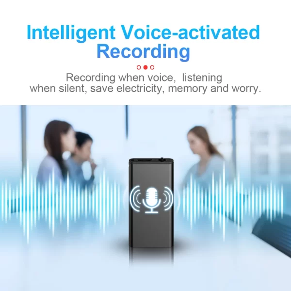Ultra-Thin Tiny Mini Voice Recorder 4-32GB Digtal Professional Sound Activated Dictaphone Noise Reduce Record 8GB MP3 Player - Image 3