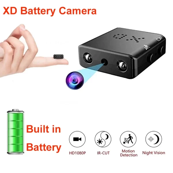 Mini Secret Camera Full HD 1080P Home Security Micro Camcorder Night Vision Motion Detection Video Voice Recorder - Image 2